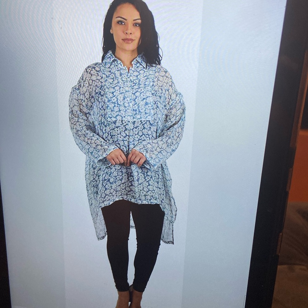 Zopali Plus size  linen Gauze tunic .